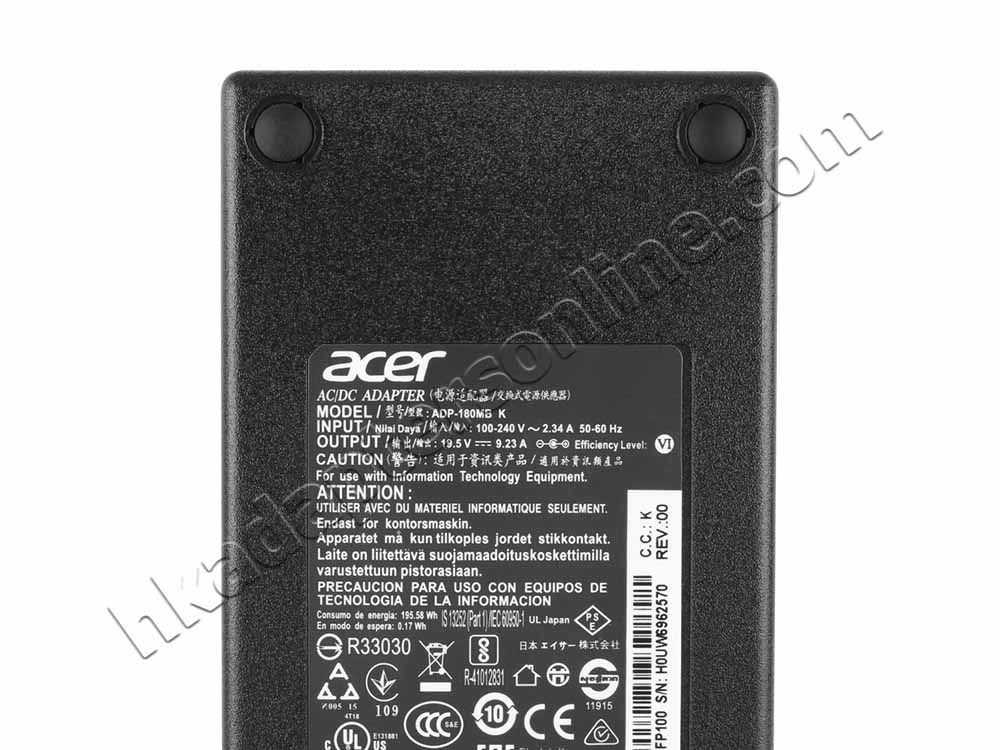 原裝 180W Acer KP.1800H.004 Charger 充電器 電源 + 電源線