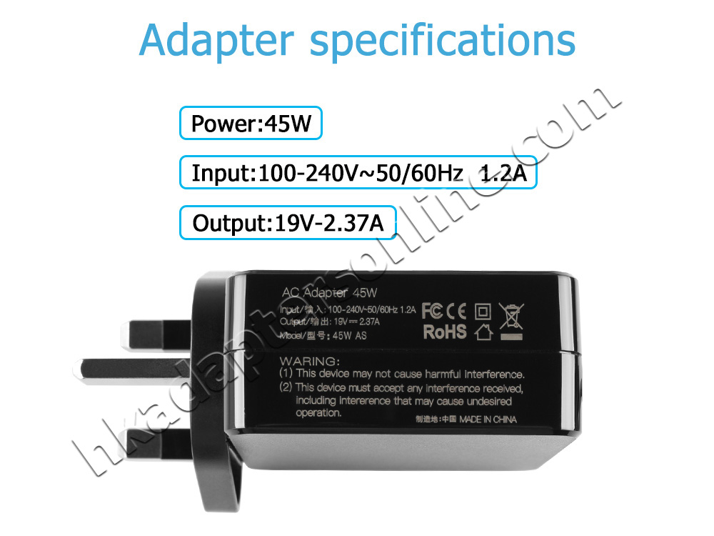 45W Acer KP.0450H.019 Charger 充電器 電源