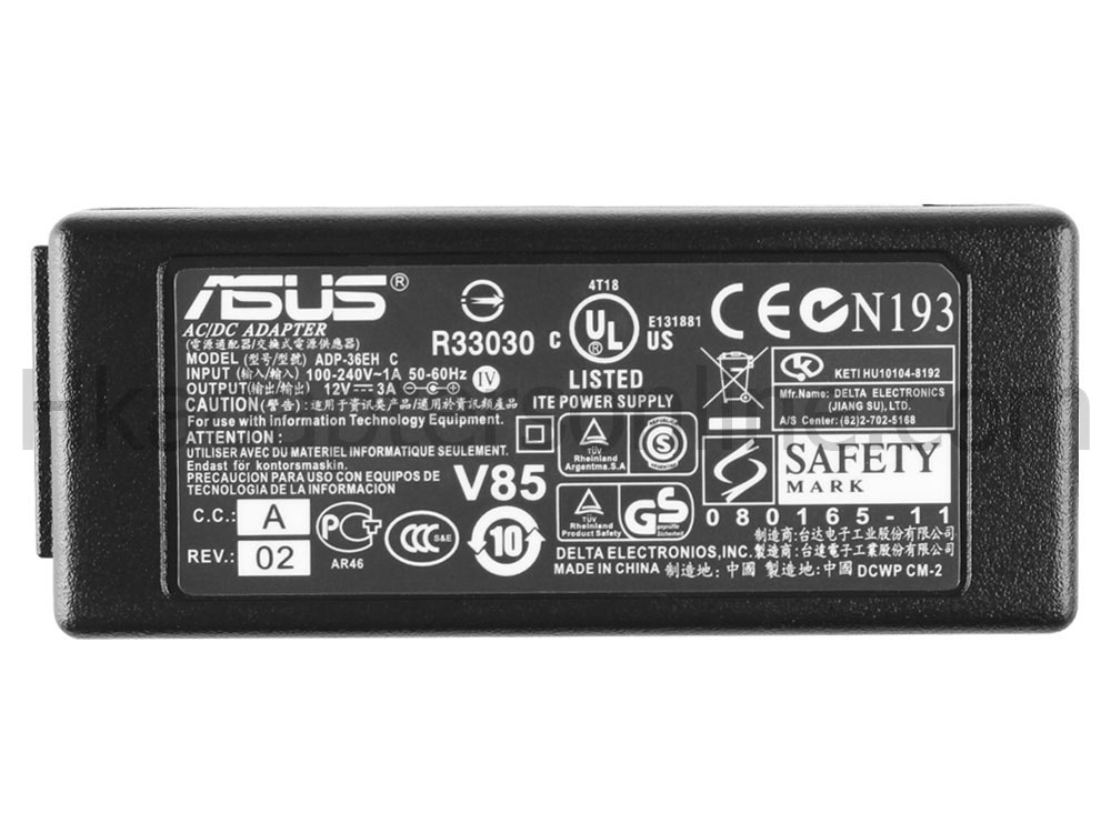 原裝 36W Asus 04G266007900 Charger 充電器 電源 + 電源線