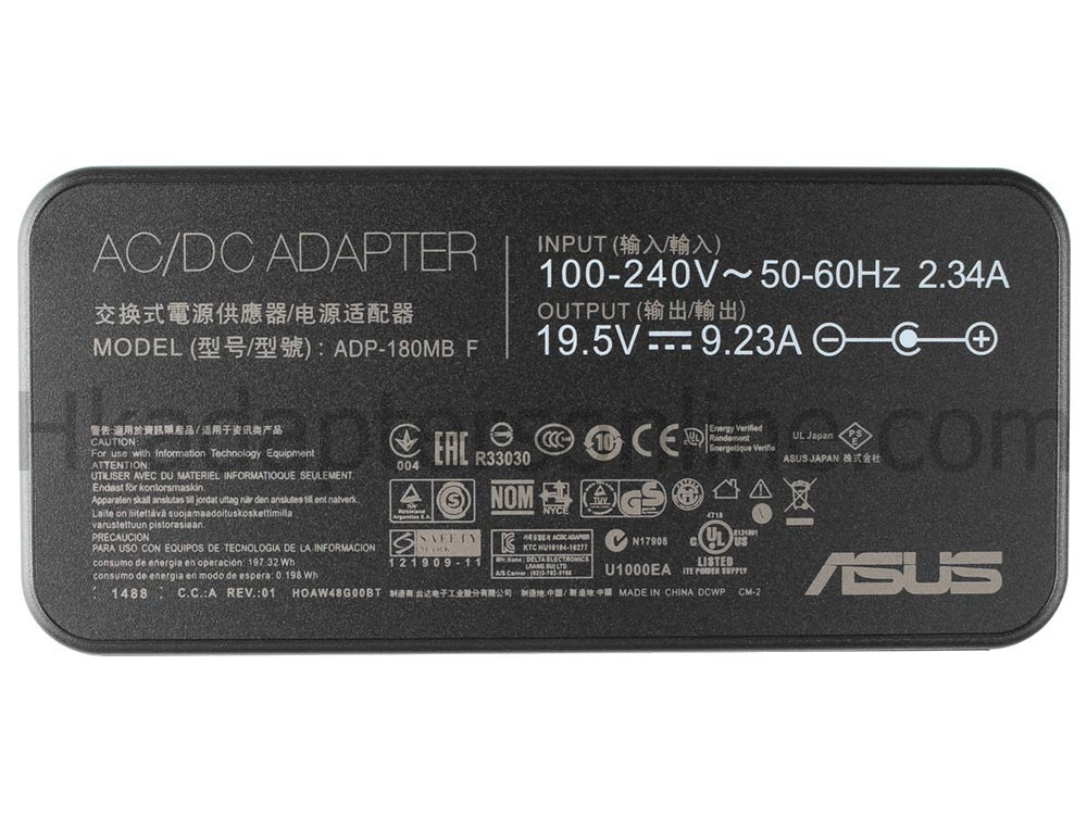 原裝 180W Asus ROG GL502VM-FY022T Charger 充電器 電源 + 電源線