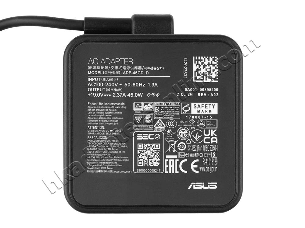 原裝 45W Asus 0A001-01105000 Charger 充電器 電源 + 電源線