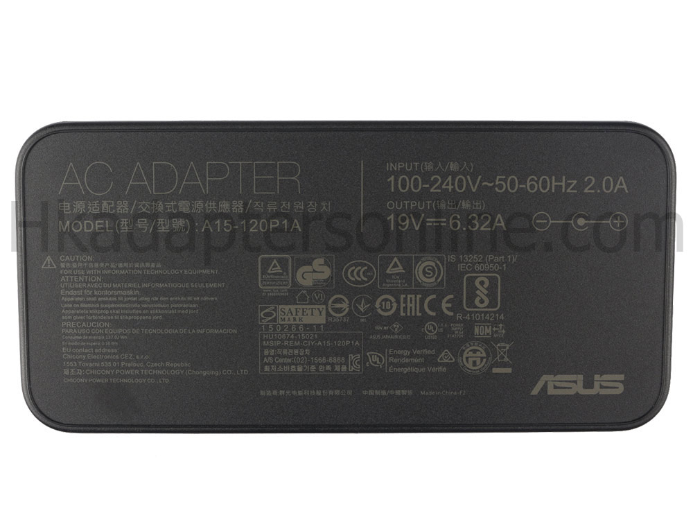 原裝 120W Asus 0A001-00063800 Charger 充電器 電源 + 電源線