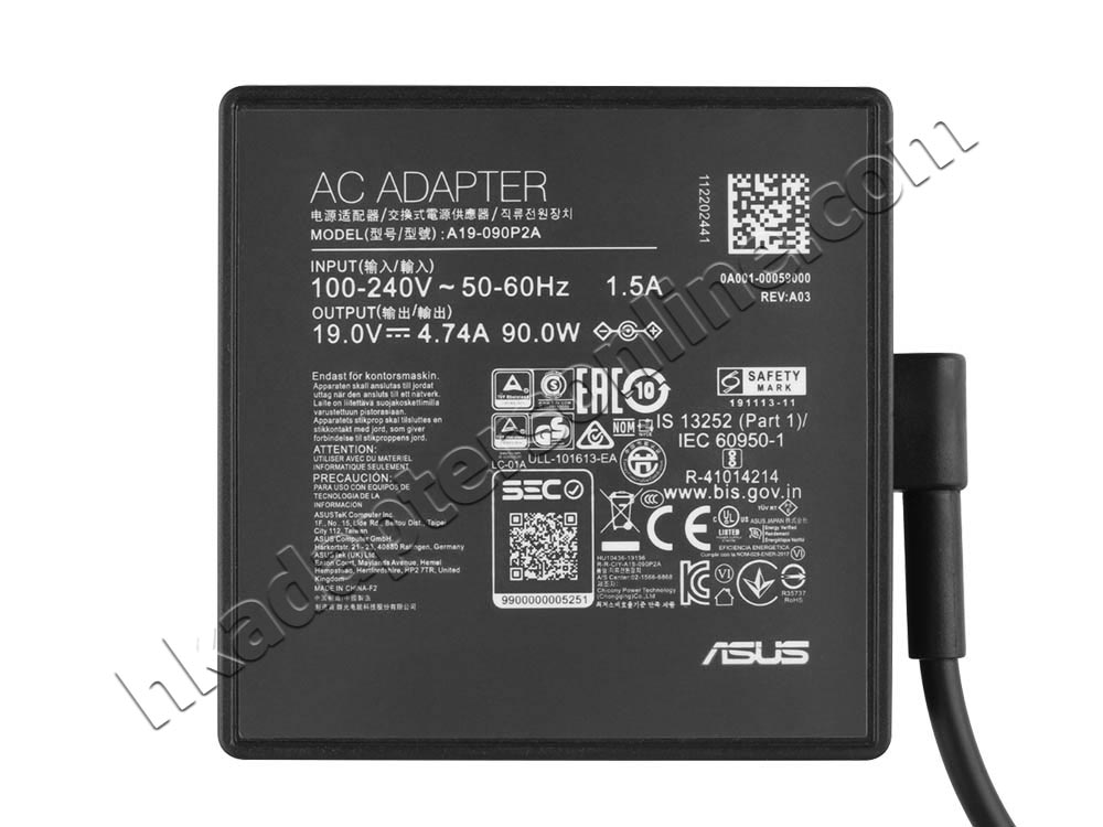 原廠 90W Asus 0A001-00055600 Charger 充電器 電源 + 電源線