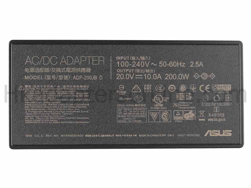 原裝 200W Asus Zenbook Pro 14 OLED UX6404VV Charger 充電器 電源 + 電源線