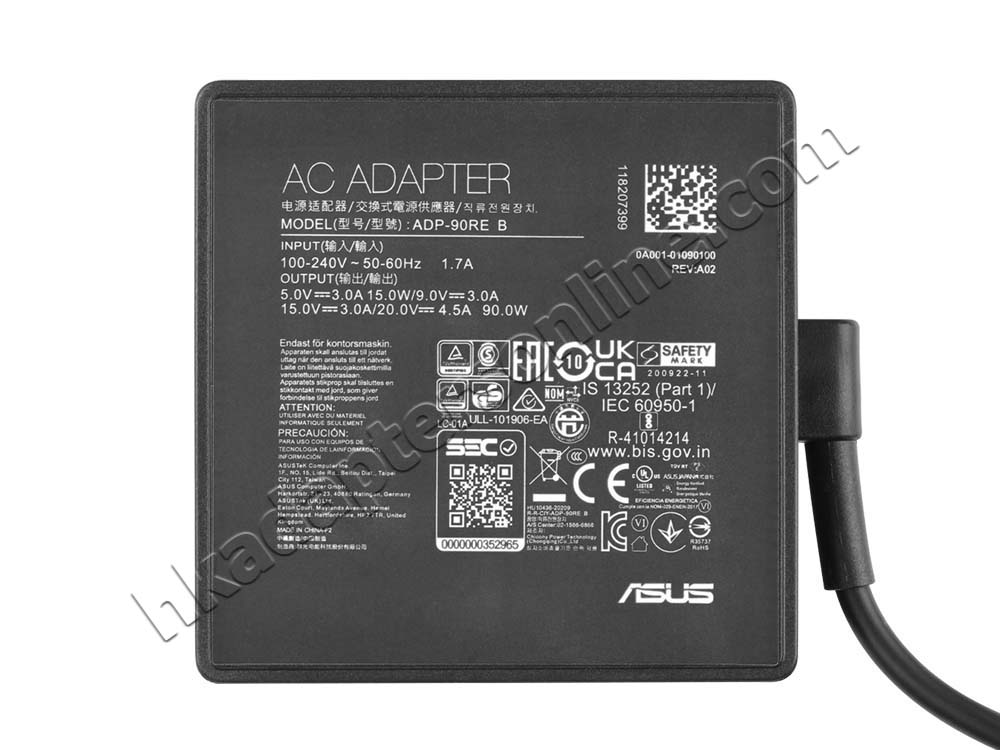 原廠 90W USB-C Asus 0A001-01290200 Charger 充電器 電源 + 電源線