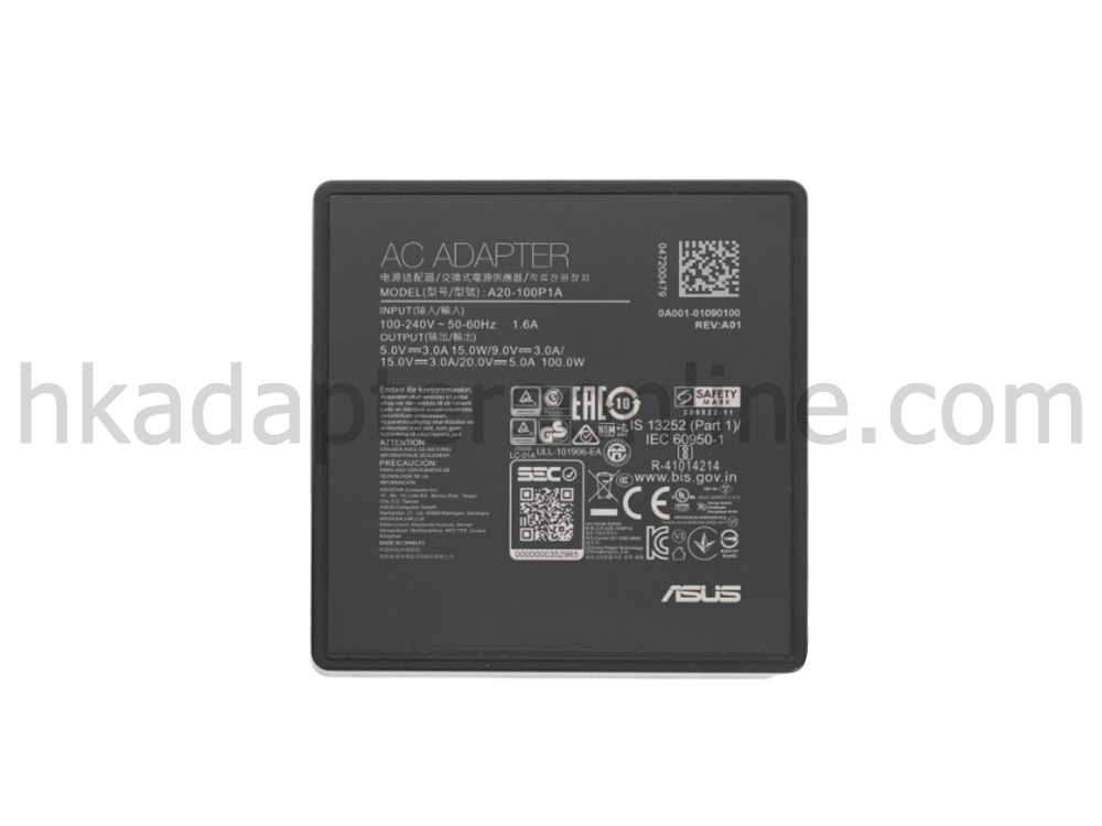 原廠 100W USB-C Asus 0A001-01090400 Charger 充電器 電源 + 電源線