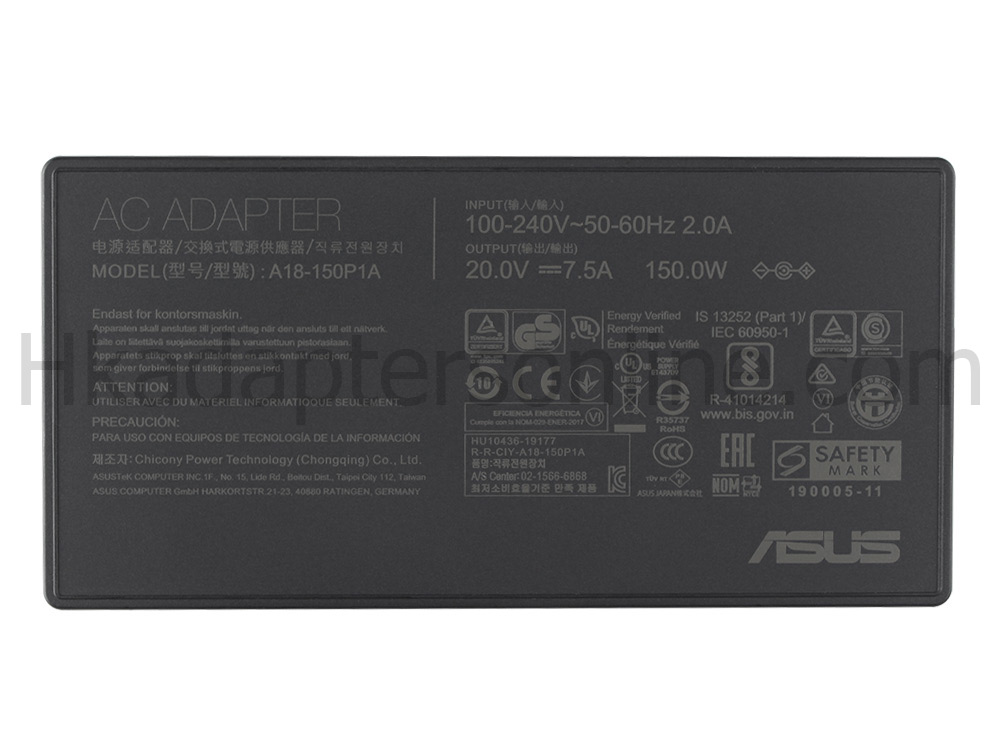 原裝 150W Asus 0A001-00083500 Charger 充電器 電源 + 電源線