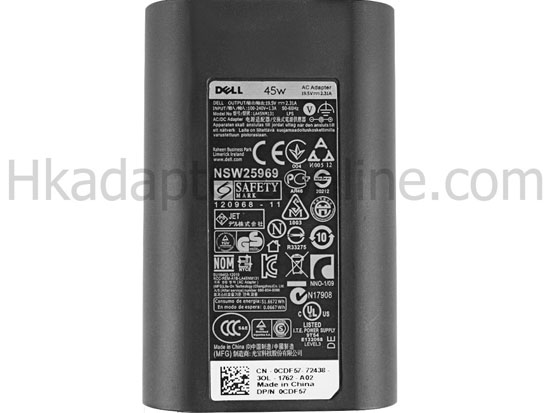 原裝 45W Dell 04H6VH DA45NM131 Charger 充電器 電源 + 電源線