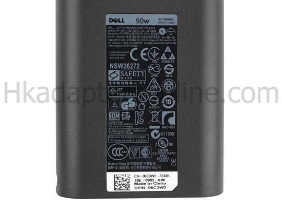 原廠 90W Dell C4GCX V5K57 Charger 充電器 電源 + 電源線