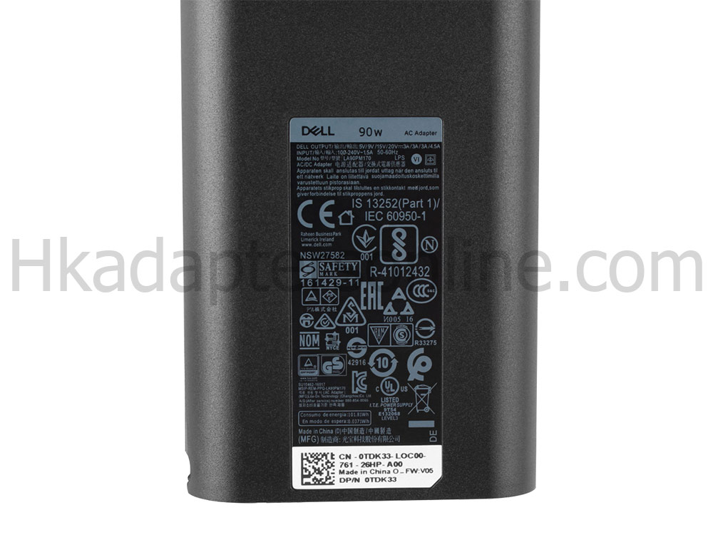 原裝 90W USB-C Dell 452-BDUJ 14P3N Charger 充電器 電源 + 電源線