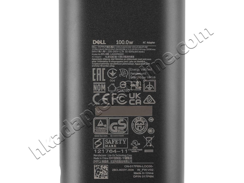 原廠 100W USB-C Dell VTYNH 450-BBNN Charger 充電器 電源 + 電源線