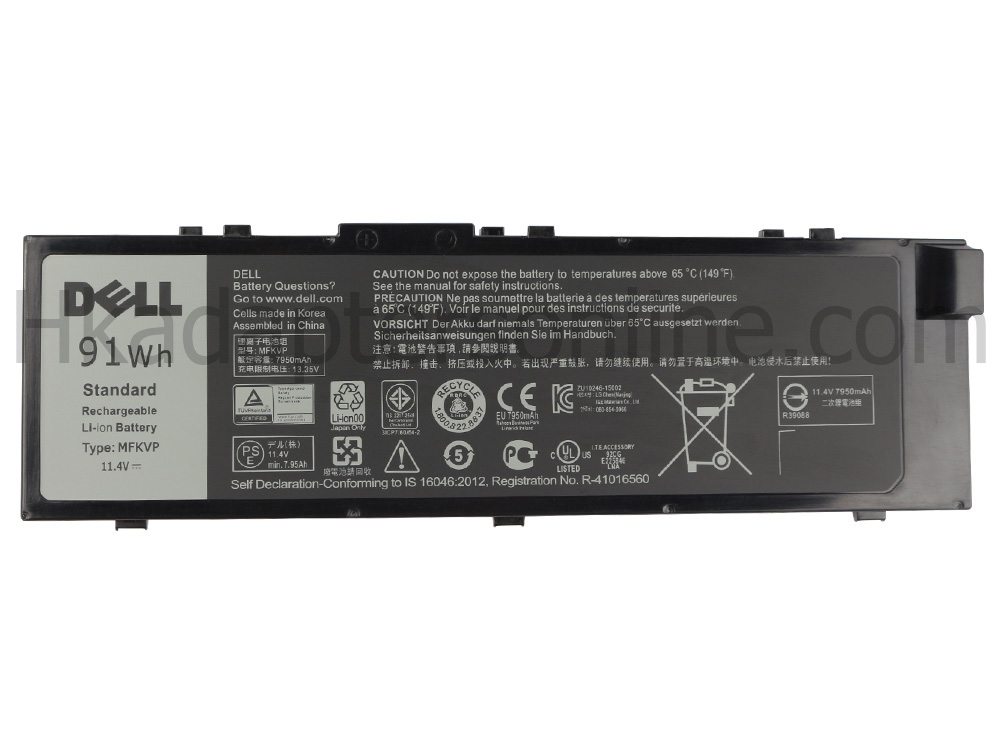 原裝 7950mAh 91Wh Dell 0MFKVP 電池