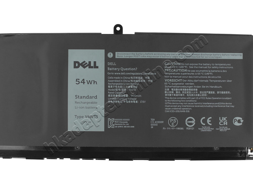 原廠 3600mAh 54Wh Dell VKYJX CPL-VKYJX 電池