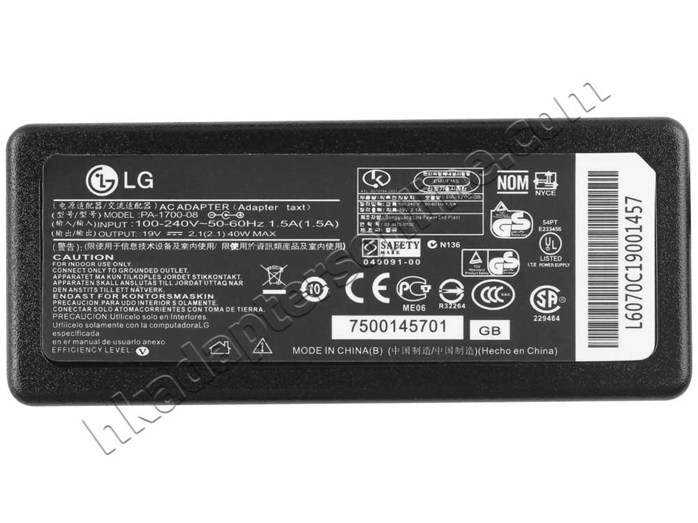 25W LG IPS Monitor 23MP65VQ 23MP65VQ-P Charger 充電器 電源 + 電源線 電源線