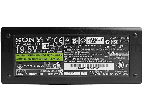 原裝 90W Sony Vaio SVE1713X1EB SVE1713X9RB Charger 充電器 電源 + 電源線